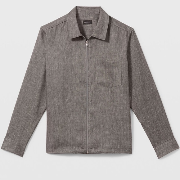 Long Sleeve Zip Workshirt - New With Tags - NEVER WORN - Grey - Picture 5 of 5